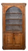 A George III pine corner cabinet,
