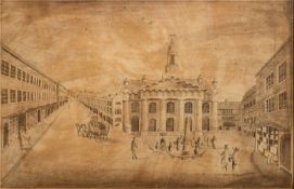 Attributed to John Heaviside Clark (British, 1770 - 1836) - Market Street, Lancaster - Pen,