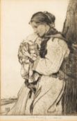 William Lee Hankey (British, 1869-1952) - Mother and child - Etching - 20 x 13cm, 33 x 24.