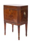 A George III mahogany cellaret,