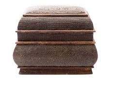 An Indian painted wood spice box, 20th century,