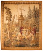 A Continental, probably French petit point tapestry,