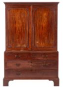 A George III mahogany linen press,