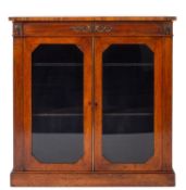 A Regency rosewood and glazed display cabinet,