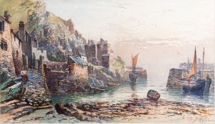 Walter Henry Sweet (British, 1889-1943) - Shepherd's Cottage, Beer - Watercolour - 17.5 x 27.