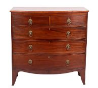 A Regency mahogany bowfront chest of drawers,