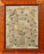 An early Victorian needlework sampler, the work of Hannah Bullmore, 1839,