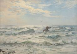 Hugh Percy Heard (British, 1866-1940) - Seascape - Oil on canvas - 34 x 49.