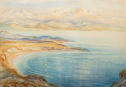 Lily Frances Chitty (British, 1893-1979) - 'Porth Niegwl Seen from Mynydd Rhiw in Lleyn' -