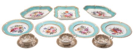 A Coalport 'Improved Feltspar Porcelain' part dessert service,