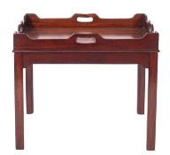 A mahogany tray table in George III style,