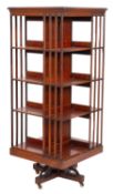 A Victorian oak revolving bookcase, possibly by Shapland & Petter,