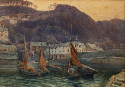 Henry Sheppard Dale, (British, 1852-1921) - Clovelly Harbour - Watercolour - 23 x 33cm,