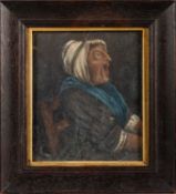 Late 18th/ early 19th Century school - Satirical portraits of a yawning man and woman - Gouache