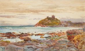 William Matthison (British 1853-1926) - Criccieth Castle, Wales - Watercolour on paper