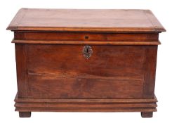 A substantial Continental elm and coffer,