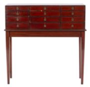 A mahogany and rosewood banded chest on stand, the chest early 19th century,