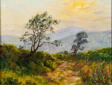 * Ernest Knight (British, 1915 - 1995) - Morning Mist, Dartmoor - Oil on board - 33.5 x 44 cm, 44.