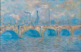 Susie Ray (British, 20th Century) after Claude Monet - Waterloo Bridge, London,