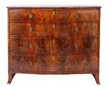 A Regency mahogany bowfront chest of drawers,