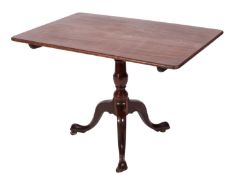 A George III mahogany rectangular breakfast table,