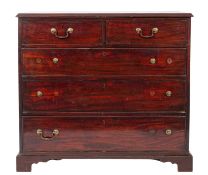 A George III mahogany chest of drawers,