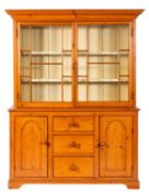 A Victorian pine and glazed display cabinet,