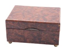 A Swiss burr walnut cased musical box,