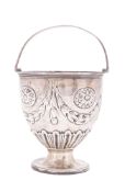 A George III silver cream pail, circular form, with reeded borders,