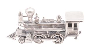 A modern Italian silver miniature or toy locomotive,