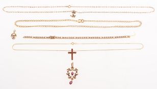 A mixed group of jewellery, (some items broken/in need of repair),