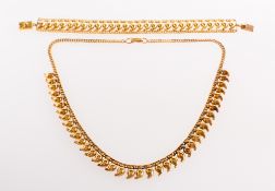 An Indian matching mango mala necklace and bracelet set,