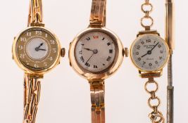 Rolex a lady's 9K gold wristwatch the dial etc