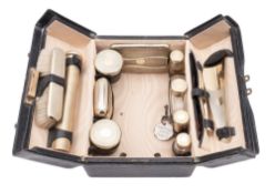 An early 20th century travelling leather dressing case, by Asprey & Co.