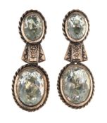 A pair of Victorian paste drop earrings,