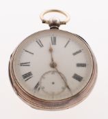 27001 a silver open-faced pocket watch,