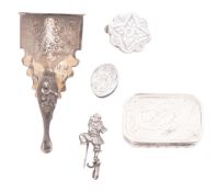 A George III parcel-gilt sword throat mount,