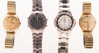 A selection of ten modern gold-plated and other wristwatches to include Accurist,