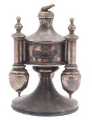 A silver plated table lighter,