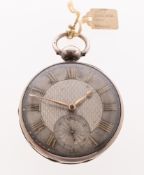 Mark Wymark, London, 3898 silver pocket watch,