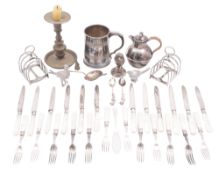 Miscellaneous silver & silver plated wares,