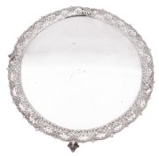 A George III silver salver, of polyfoil outline,
