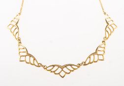 A 1960's 9ct gold necklace,