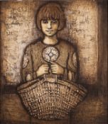 * Robin Charles Ball (British, 1910 - 1979) - 'Saturday Morning' - Oil on panel - 21 x 18.