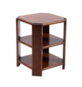 An Art Deco oak occasional or book table in the manner of Heal's of London,