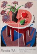 * After David Hockney (British 1937-) - 'Flowers Apple & Pear on a Table,