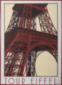* After Neil Gower (Contemporary) 'Tour Eiffel' - Colour print - 86.5 x 63cm, 88.