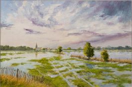 * Brian Theodore Norton Bennett (British, 1927 - 2022) - 'Church over the floods'