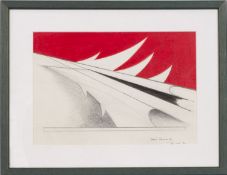 * Peter Thursby (British, 1930-2011) - 'Angular man' - Pencil and gouache on paper - 20 x 13.