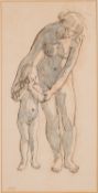 * Attributed to Jacob Epstein (British 1880-1959) - 'Pity' - Watercolour and red chalk on paper